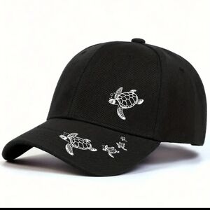 Colorful Black Turtle Baseball Cap